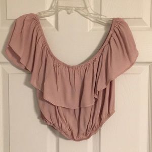 Pink Strapless Top